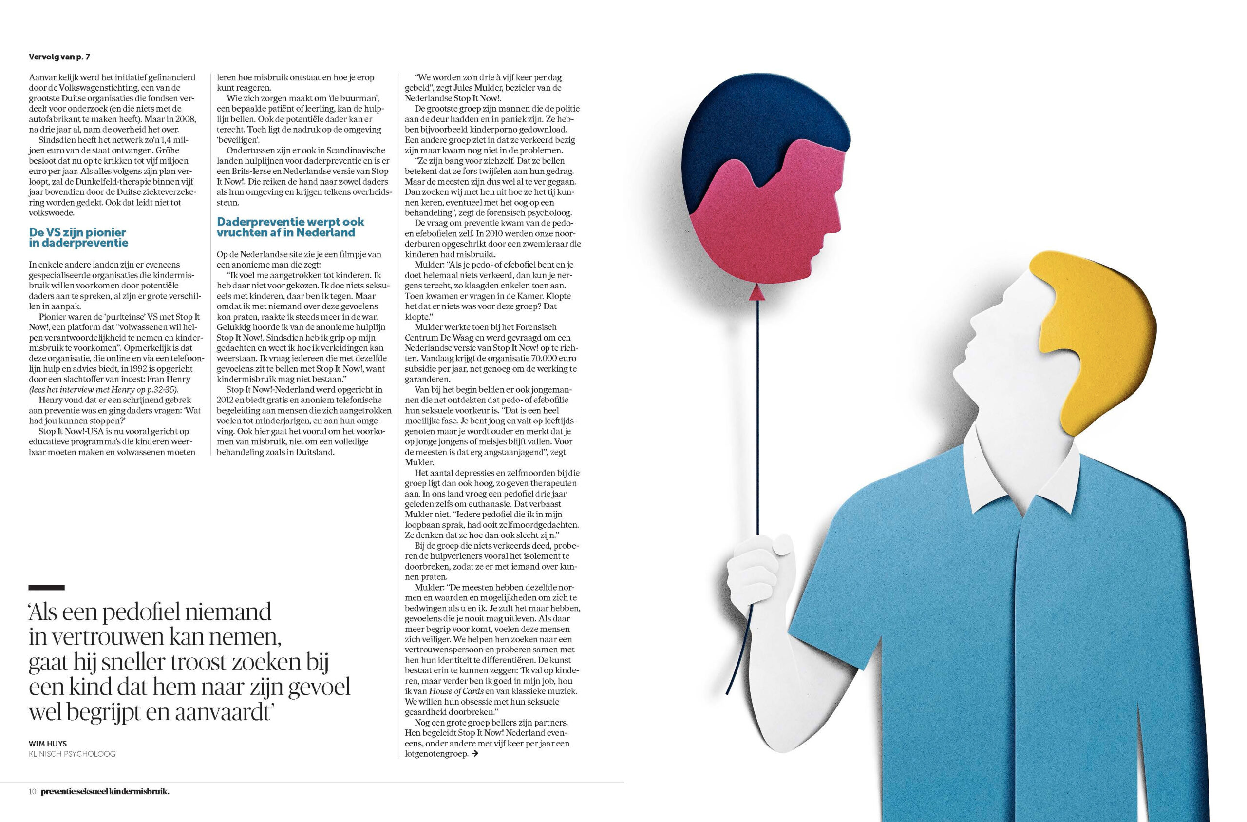 Spread of special edition about child abuse